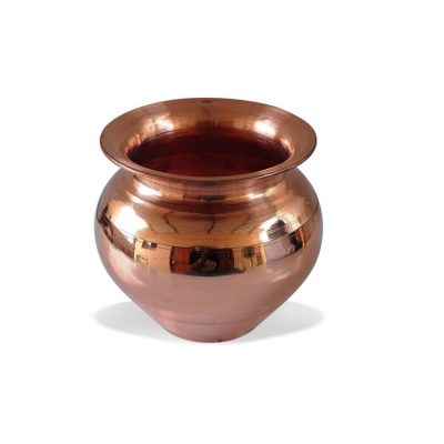 Indian Copper Pooja Kalash Lota for Home Mandir/ Festival Pooja