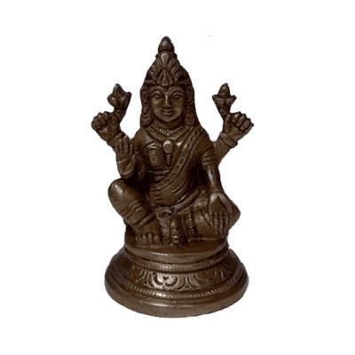 Goddess Laxmi Statue(Goddess of Wealth Prosperity ) Brass Gold Statue Idol 4 inches