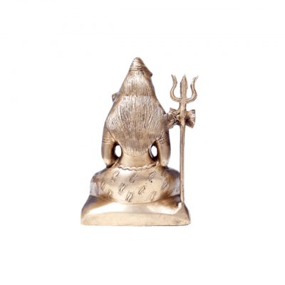 Lord Shiva Brass Statue Idol in Padmasana 6.3 inches