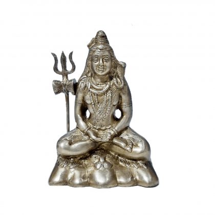 Lord Shiva Brass Statue Idol in Padmasana 6.3 inches