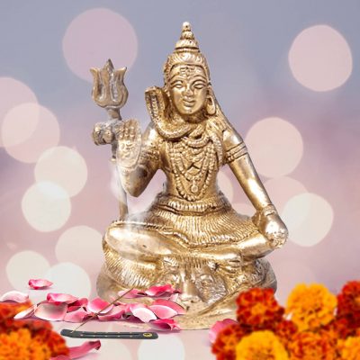 Lord Shiva Statue Made in Brass Metal 3.5 inches