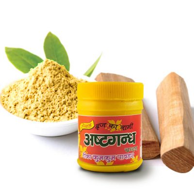 Special Brij Yellow Ashtgandh Chandan for Pooja (Pack of 2)