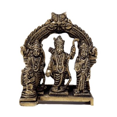 4 Inch Ram Darbar (Ram, Sita, Laxman & Hanuman) Murti Idol Statue Sculpture