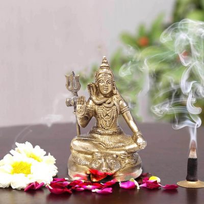 Lord Shiva Statue Made in Brass Metal 3.5 inches