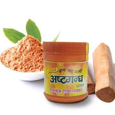 Special Brij Orange Ashtgandh Chandan for pooja tilak (Pack of 2)