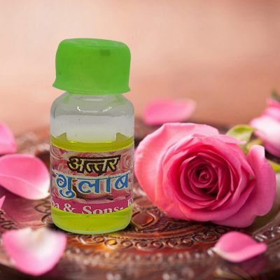 100% Genuine Rose Flowers Attar For Pooja 2 ml (Pack of 2)