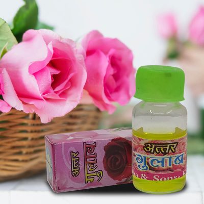 100% Genuine Rose Flowers Attar For Pooja 2 ml (Pack of 2)