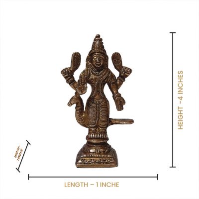 4 Inch Murugan Swami Brass Statue for Home Pooja