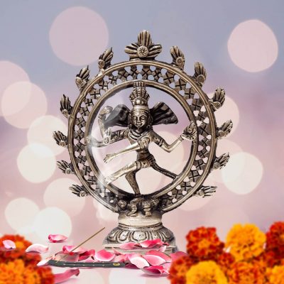 Dancing God Shiva Natraj Style 6 Inch Idol for Home Decor and Gift