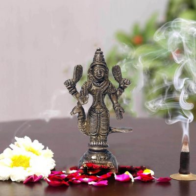 4 Inch Murugan Swami Brass Statue for Home Pooja