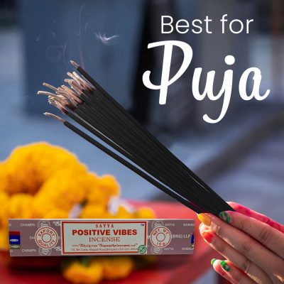 Satya Positive Vibes Incense Sticks for Prayer, Meditation, Relexing, Stress Relief, Pooja, Worship,