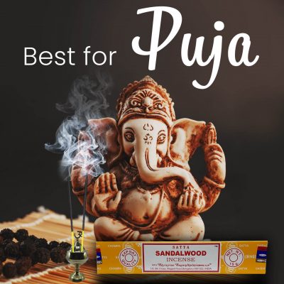 Satya Sandalwood Incense Sticks for Prayer, Meditation, Pooja, Worship, Relexing, Stress Relief